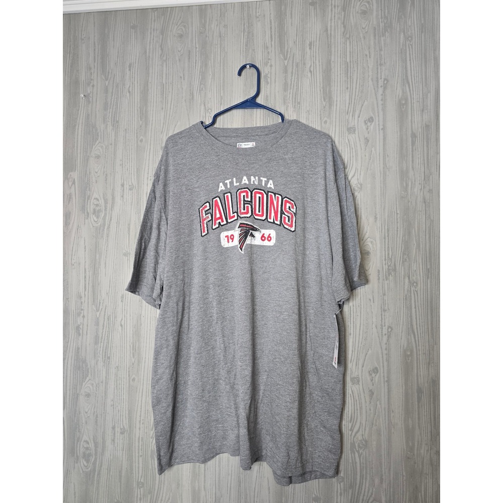 NFL Team Apparel Atlanta Falcons Mens 2XL Graphic Tee Gameday Sportswear Gray
